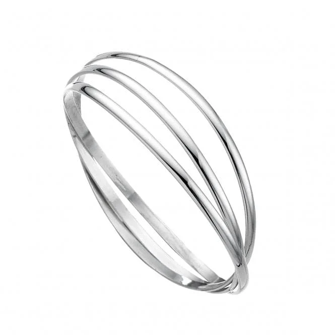 Braided fiber bracelets-Beginnings Sterling Silver B189 Russian Wedding Bangle