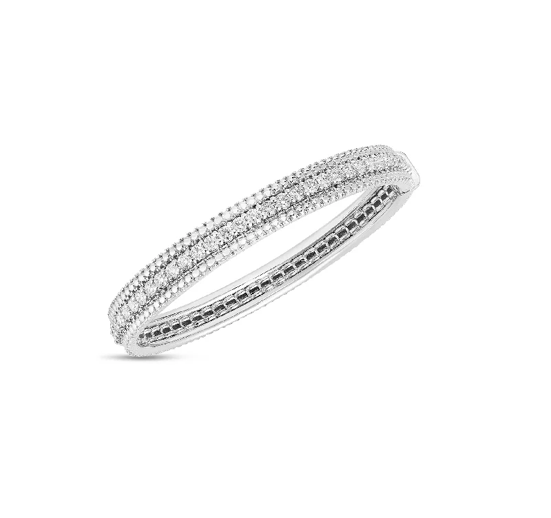 Subtle accent bracelets-Roberto Coin Siena One Row Diamond Bangle