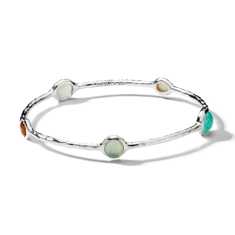 Flow shape bracelets-IPPOLITA Wonderland 5-Stone Bangle in Fresco