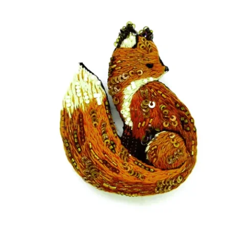 Vintage lock brooches-Trovelore - Red Fox Brooch Pin