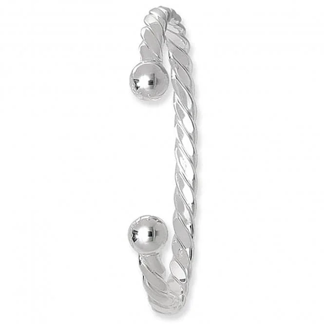 Old flair bracelets-Acotis Silver Bangle Men's Twisted Torc G4095