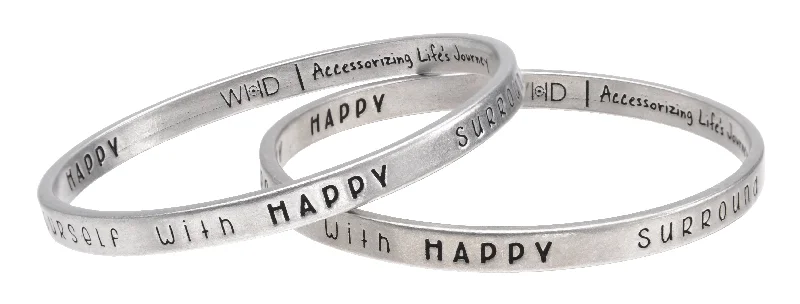 Old flair bracelets-Surround yourself with HAPPY - "Full Circle" Bangle