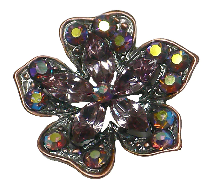 Antique silver brooches-Brooch #YY84750-2purple