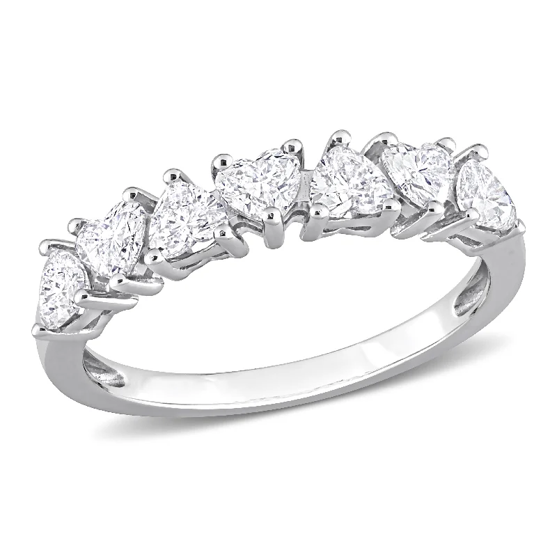 Astro theme rings-Mimi & Max 1ct TW Heart-Cut Diamond Anniversary Ring 14k White Gold