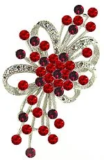 Art deco brooches-Crystal Brooch, Flower with Ribbons #5A84750-5