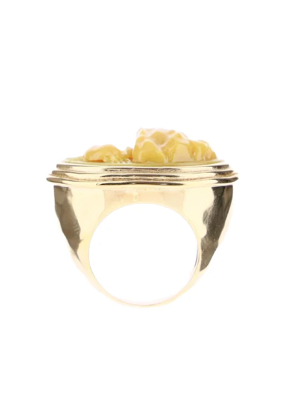 Raven feather rings-Bottega Veneta Women's Carved Bone Ring