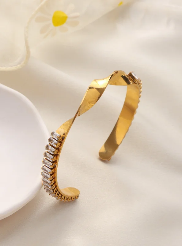 Multi-bead bangles-Tamara Twist Cuff Bangle